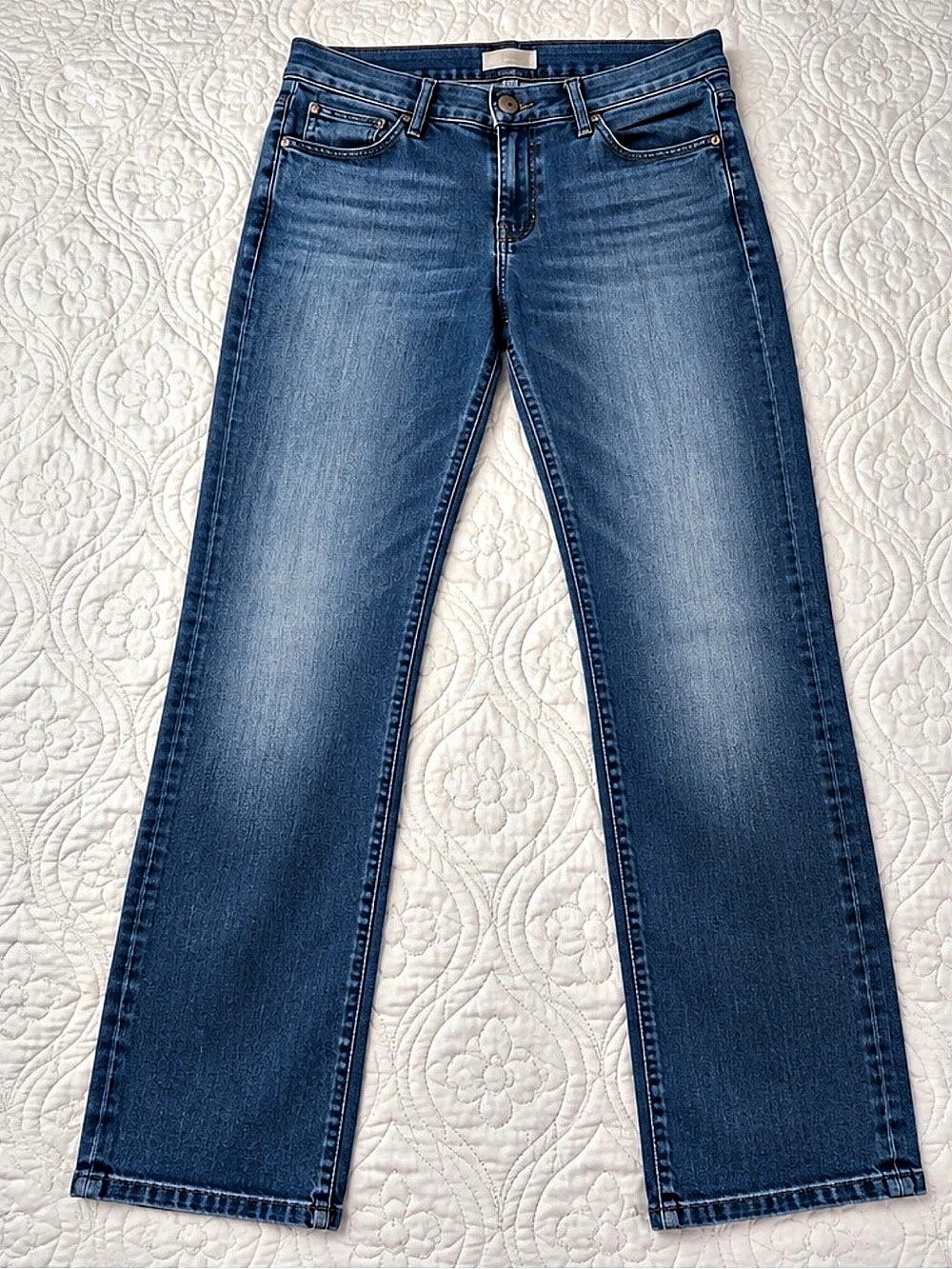MOTHER Women's Straight Leg Jeans in Blue Waist 31